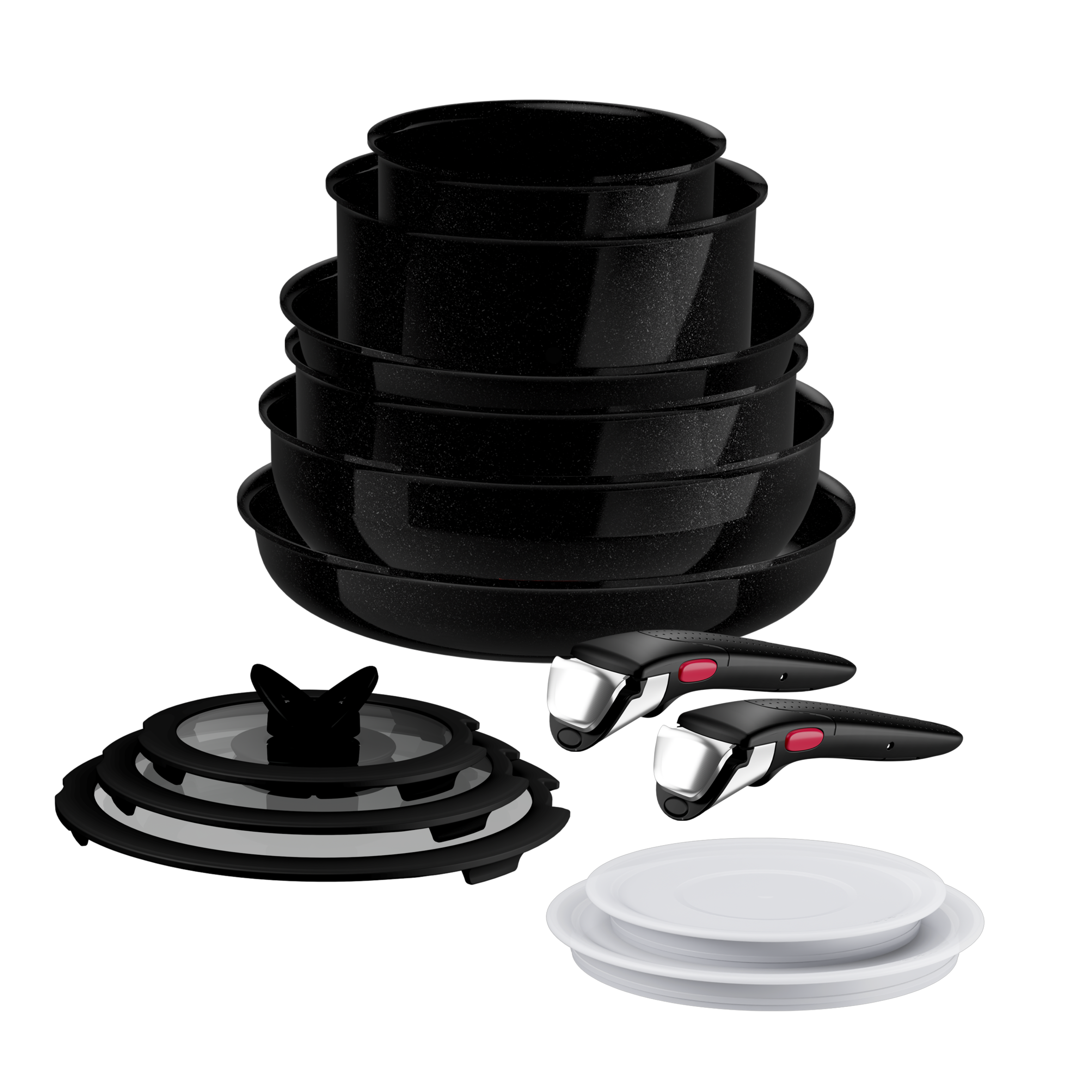 Ingenio Excellence Ceramic, Batterie de cuisine 13&nbsp;pièces, Empilable, Revêtement céramique