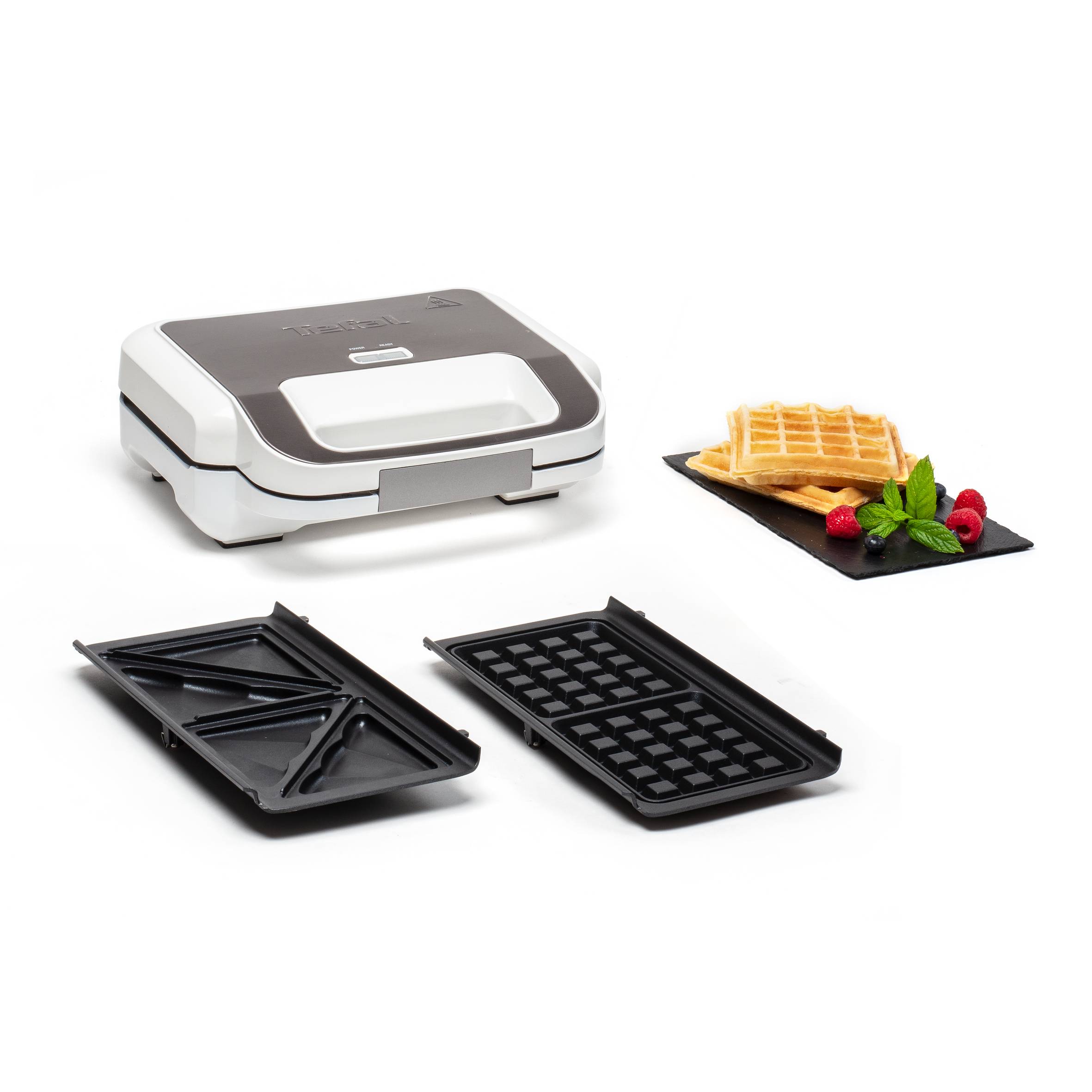 Snack XL, Appareil à gaufres et croque-monsieur, Plaques extra larges, Livret recettes inclus