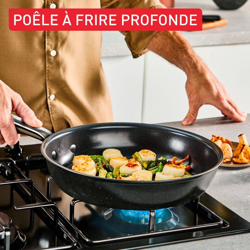 Experience Ceramic, Sauteuse 24&nbsp;cm + Couvercle, Design empilable, Céramique antiadhésive