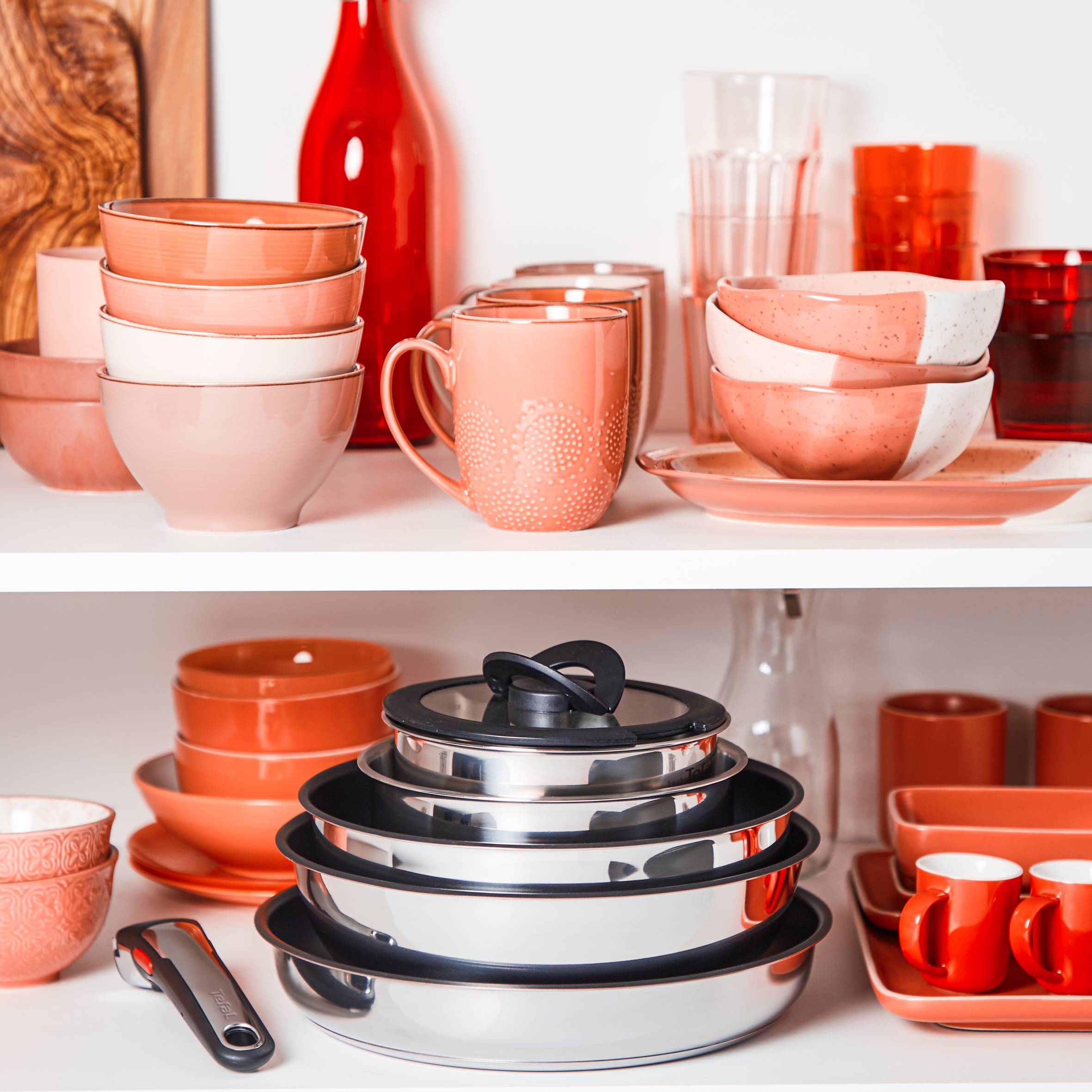 Ingenio Préférence, Inox, Casseroles 16/20 cm + poignée, Induction