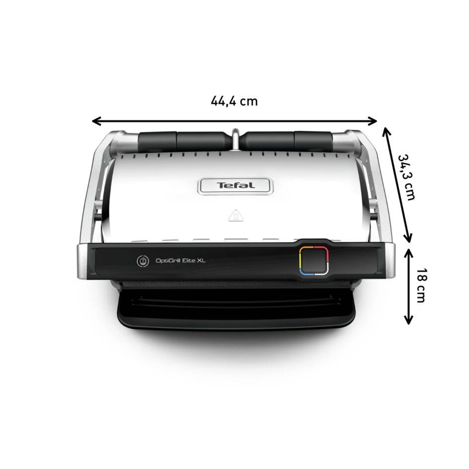 Optigrill Elite XL, grill intelligent, 16 programmes, mode manuel, fonction marquage, XL 8 personnes - RECONDITIONNÉ