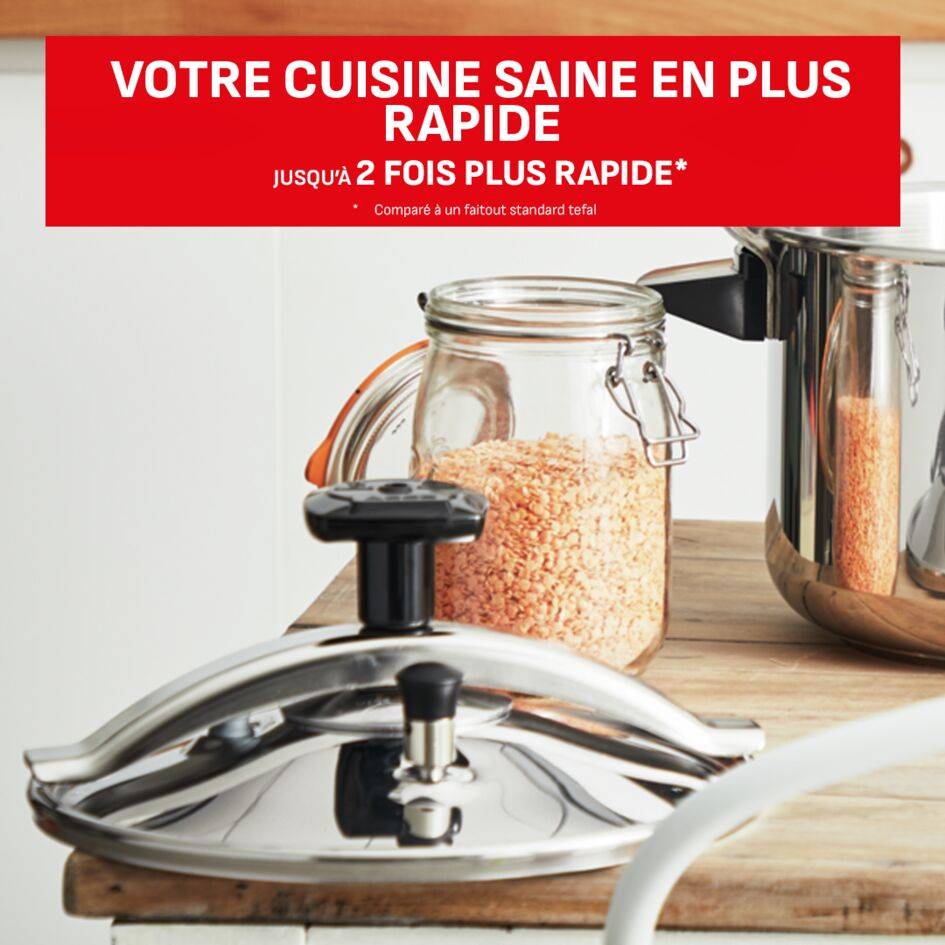 AUTHENTIQUE Eco Cocotte-Minute® 6 L, Induction, Cuisson rapide, Cuisine saine, Fabriqué en France