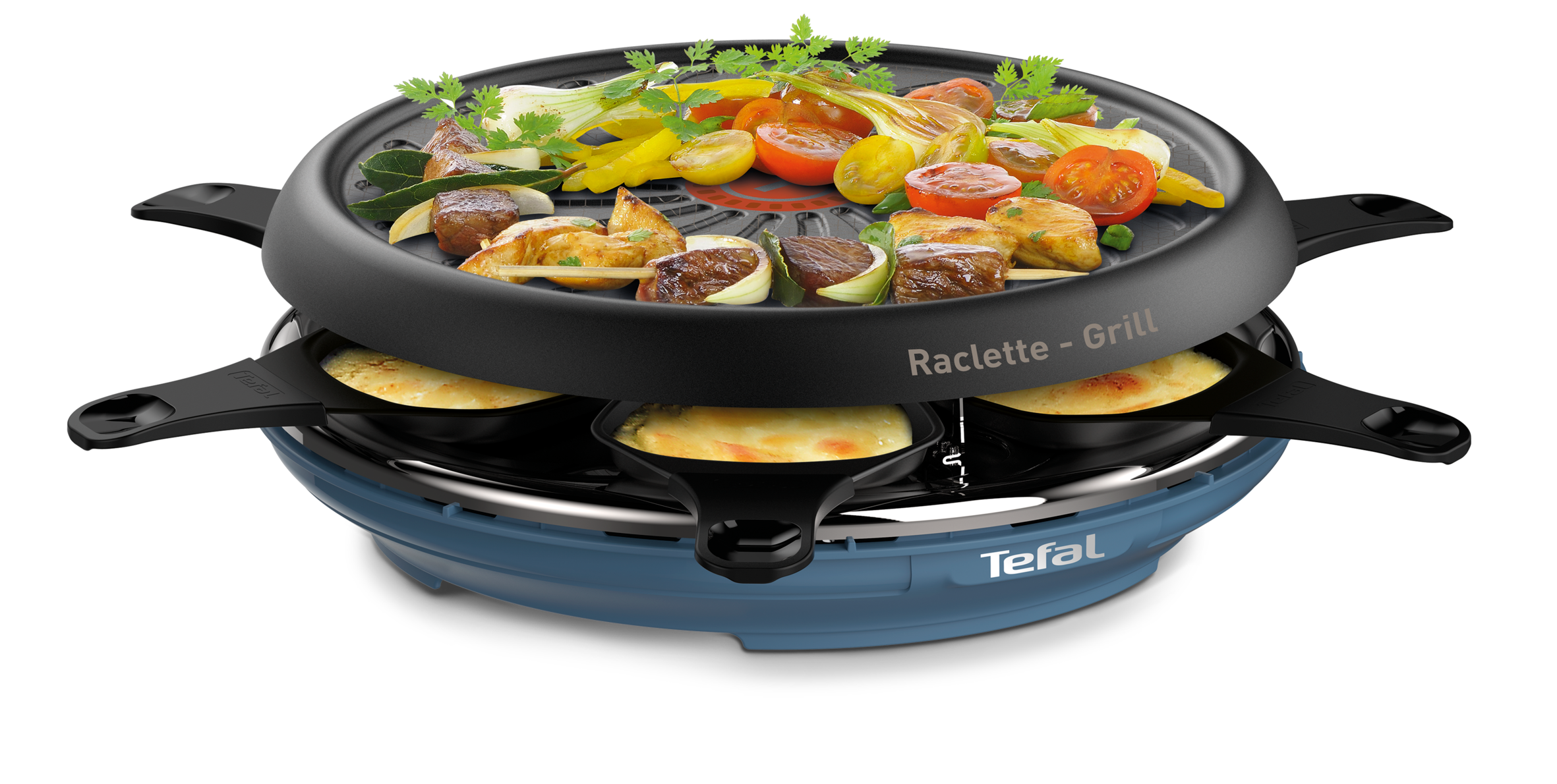 Raclette Colormania plaque gril bleu acier