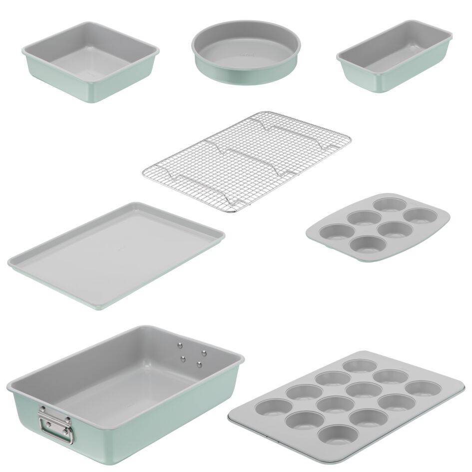 Ceramik, Set 8 pièces, Moules à pâtisserie, Empilables, revêtement céramique