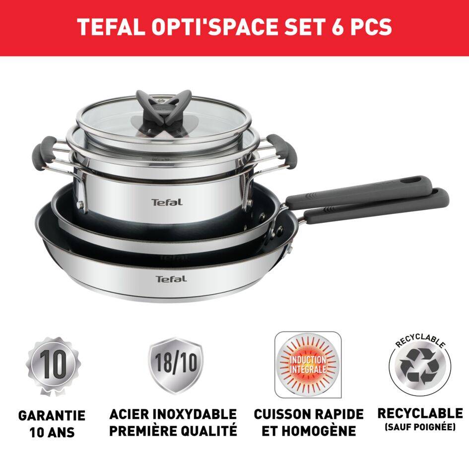 Opti'Space batterie de cuisine 6 pièces