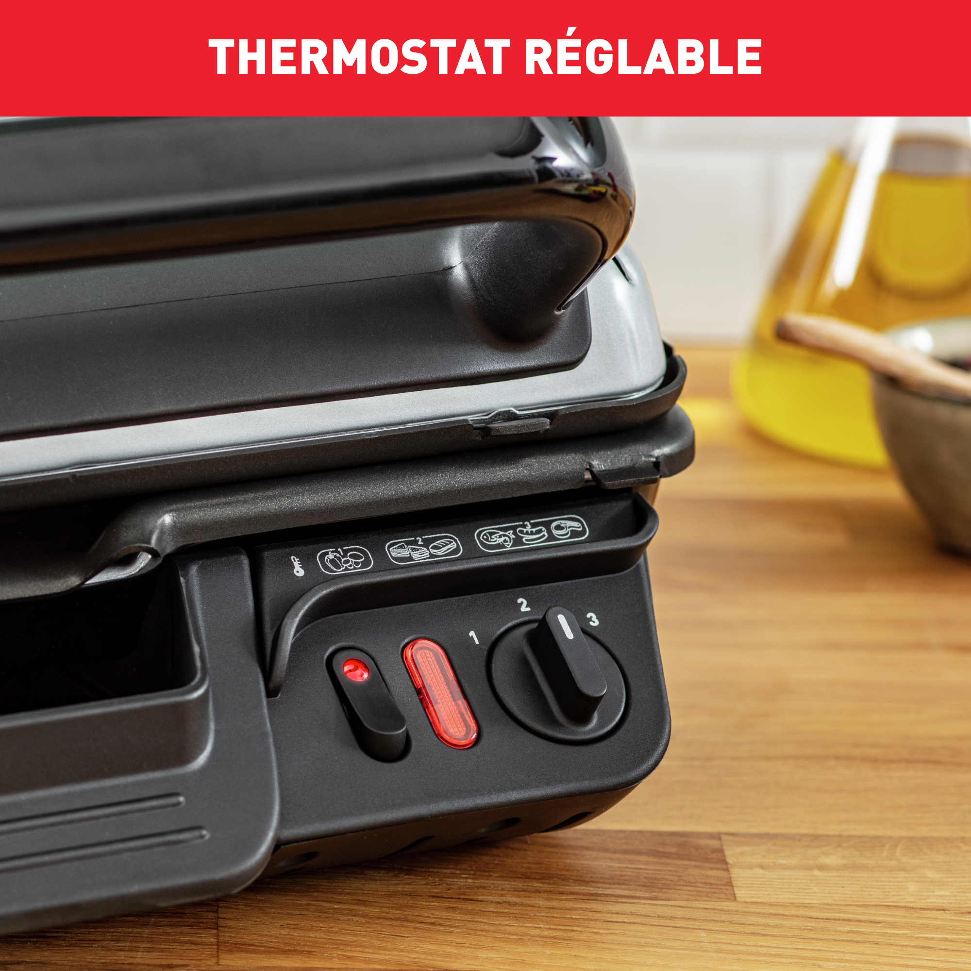Ultra compact, Grill, 2 positions, 2000 W