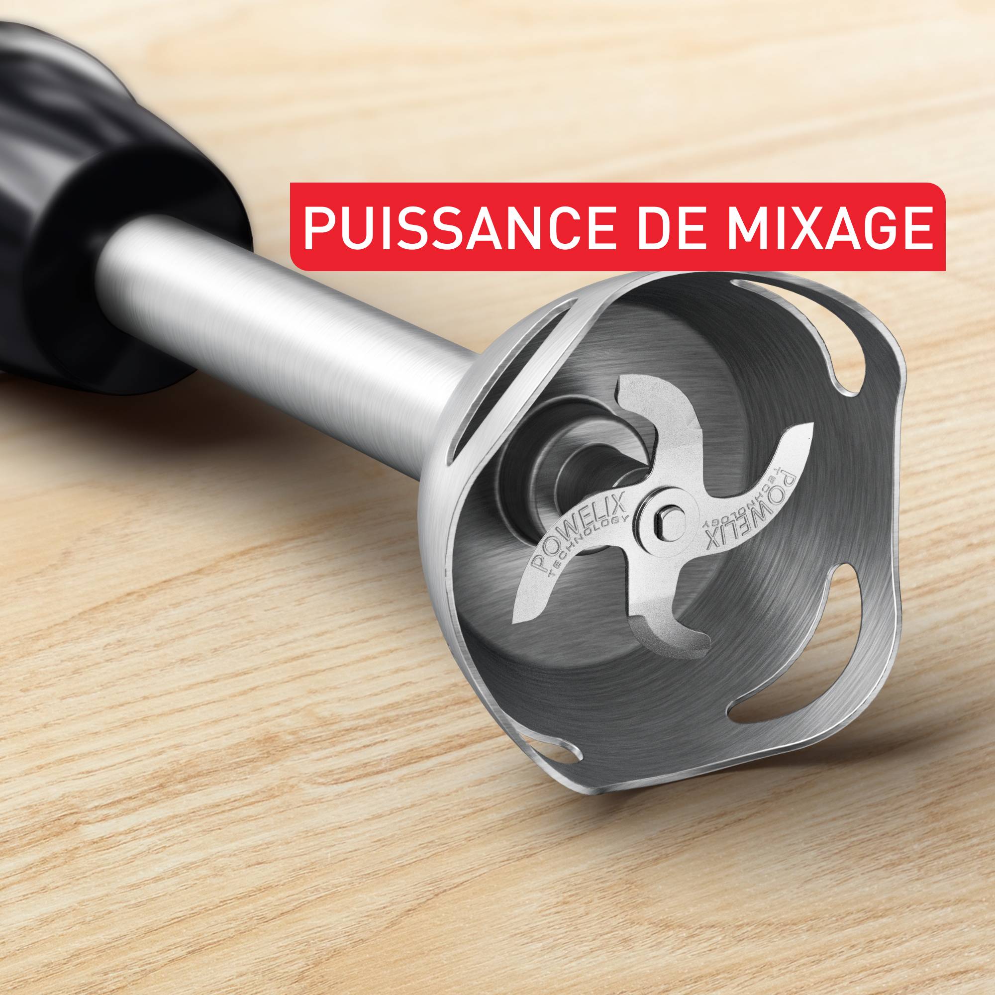 Quickchef+, Mixeur plongeant + bol mini hachoir 500 ml, 20 vitesses, 1000W