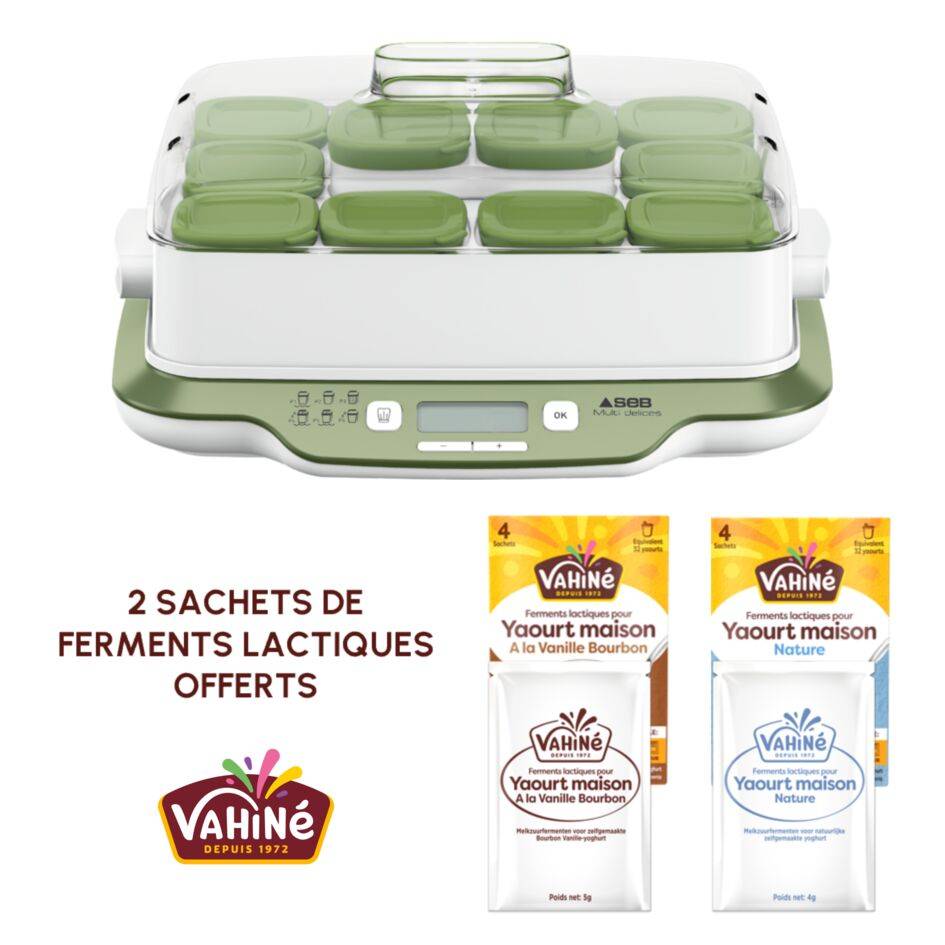 Multi Delices Express & Végétal 12 pots + 2 sachets de ferment Vahiné