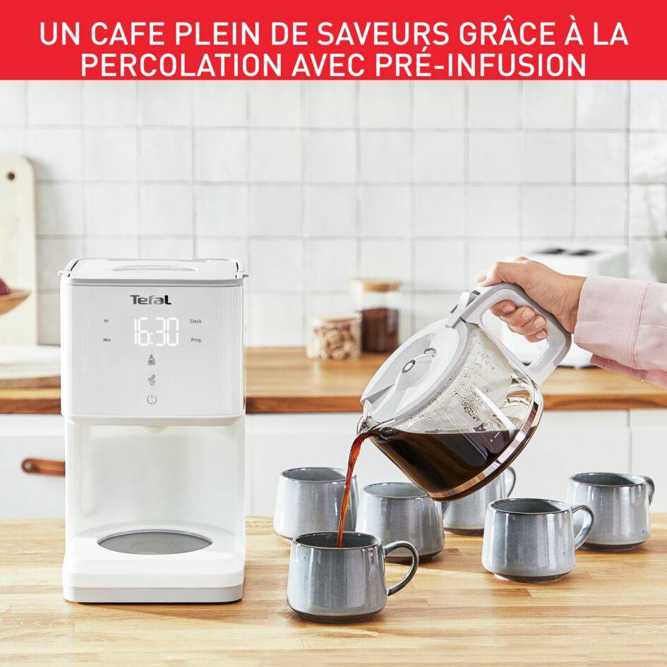 Sense, Cafetière filtre programmable, 1.25 L, 10 à 15 tasses, Arrêt automatique