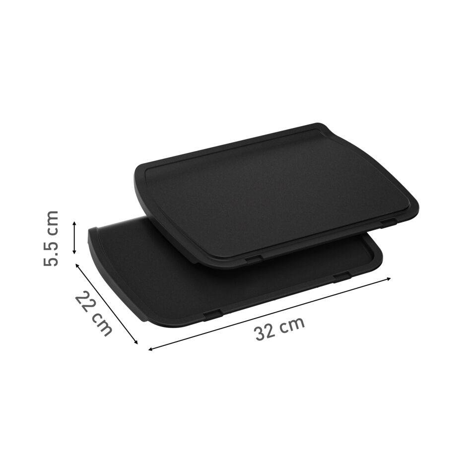Plaques à plancha pour OptiGrill/OptiGrill Elite, antiadhésives idéales pour les ingrédients délicats 