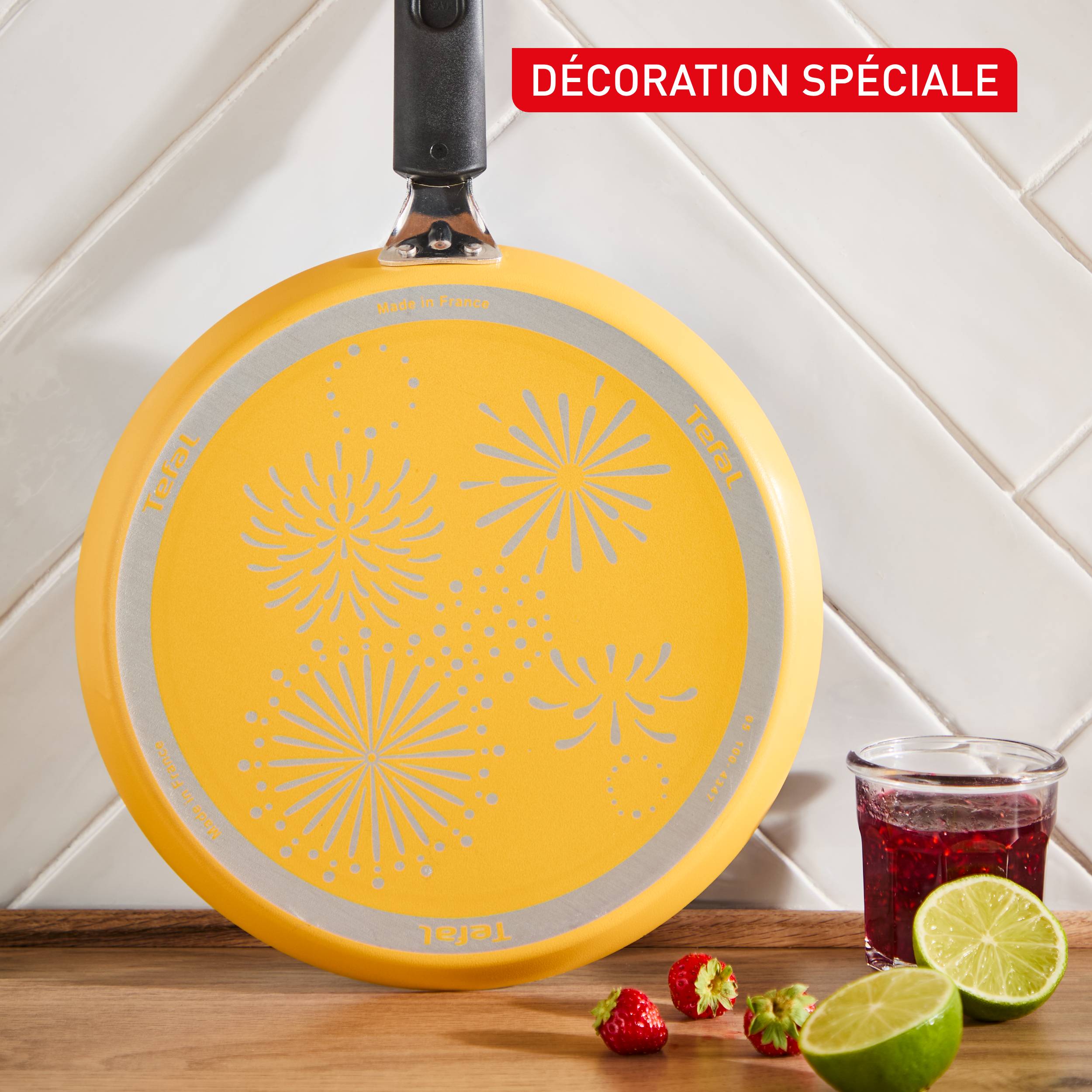 Chandeleur&nbsp;2026, Poêle à crêpes 25&nbsp;cm, Décoration spéciale, Revêtement antiadhésif