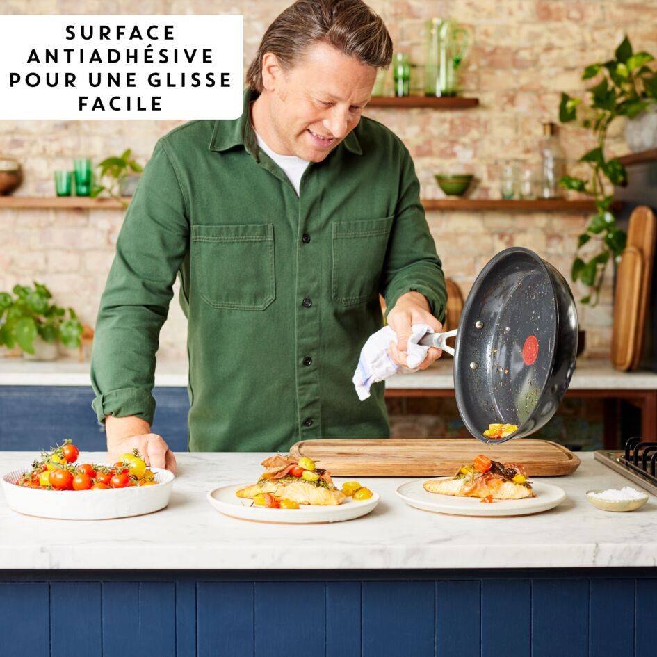 Jamie Oliver par Tefal Ceramic ENJOY, Batterie de cuisine 9 pièces
