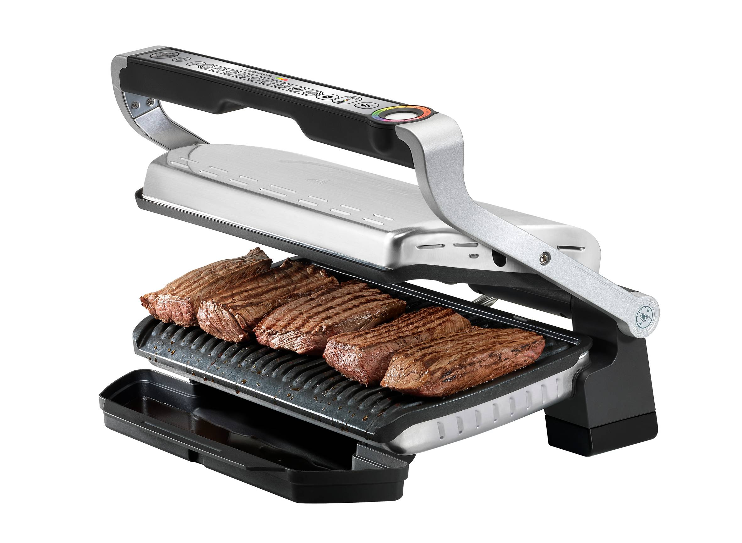 Електрически грил Tefal OptiGrill+ XL Snacking & Baking GC724D12, 9 автоматични програми, плоча за печене