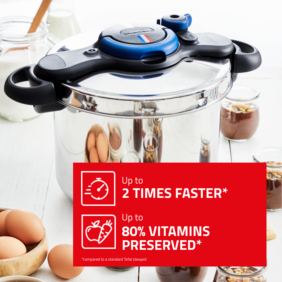 CLIPSOMINUT EASY Cocotte-minute® 9L French Cocotte Induction + livre de 100 recettes