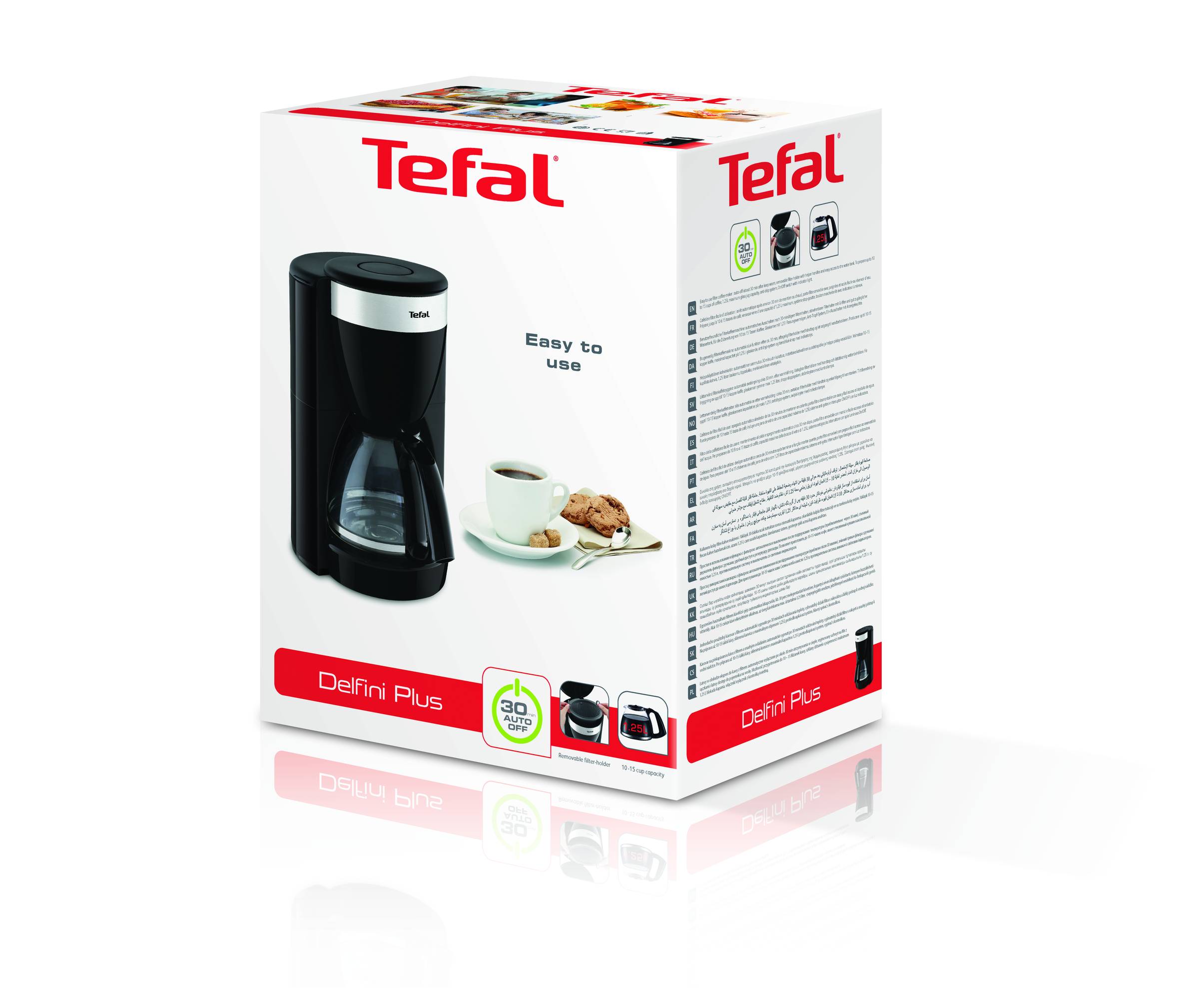 DELFINI PLUS NOIR INOX 10/15 tasses