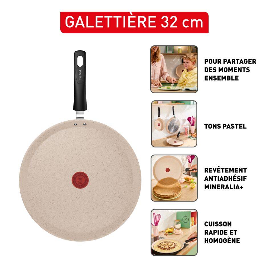 Poêle à crêpes, Antiadhésif, Induction, 32cm