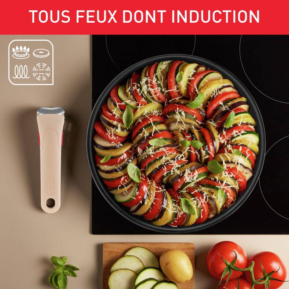 Ingenio Eco Respect, Batterie de cuisine 20pcs, Antiadhésif, Induction
