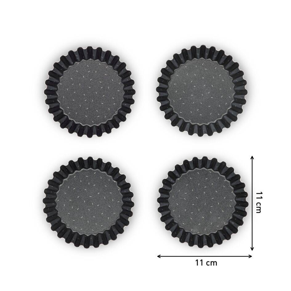 Perfectbake lot de 4 moules à tartelettes 11cm