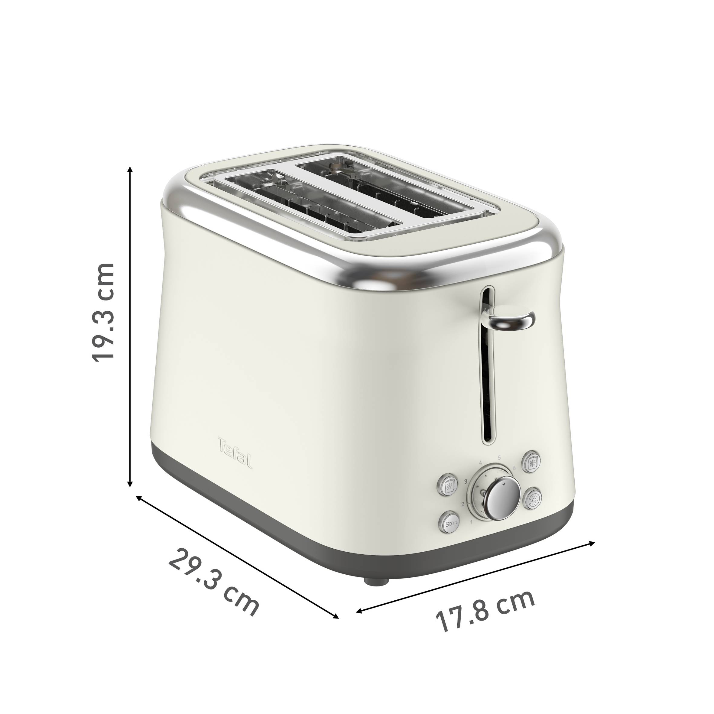 Collection, Inox, Grille-pain électrique, 2 fentes, 8 niveaux de dorage