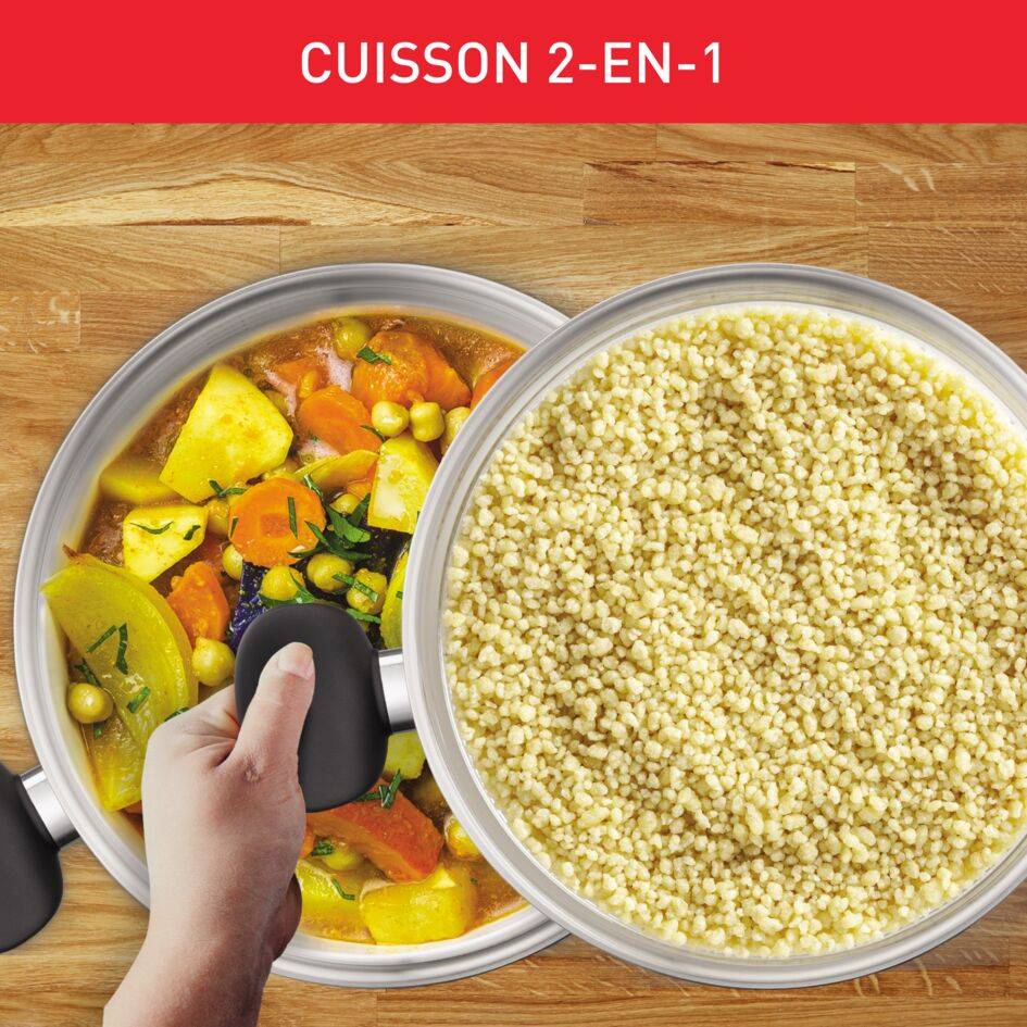 PRIMARY Couscoussier avec panier vapeur 9L? Qualité Premium, Excellente chaleur diffusion