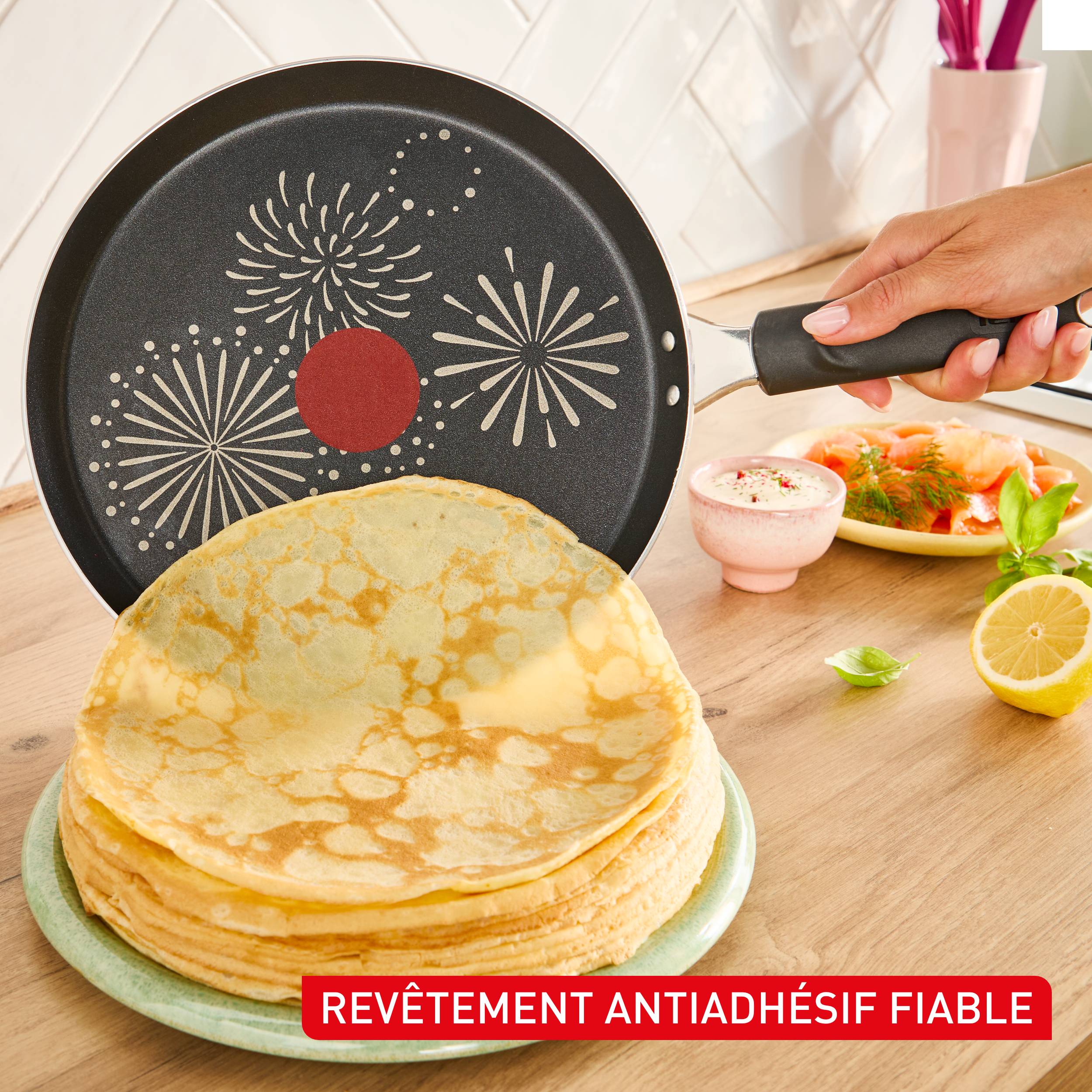 Chandeleur&nbsp;2026, Poêle à crêpes 25&nbsp;cm, Décoration spéciale, Revêtement antiadhésif