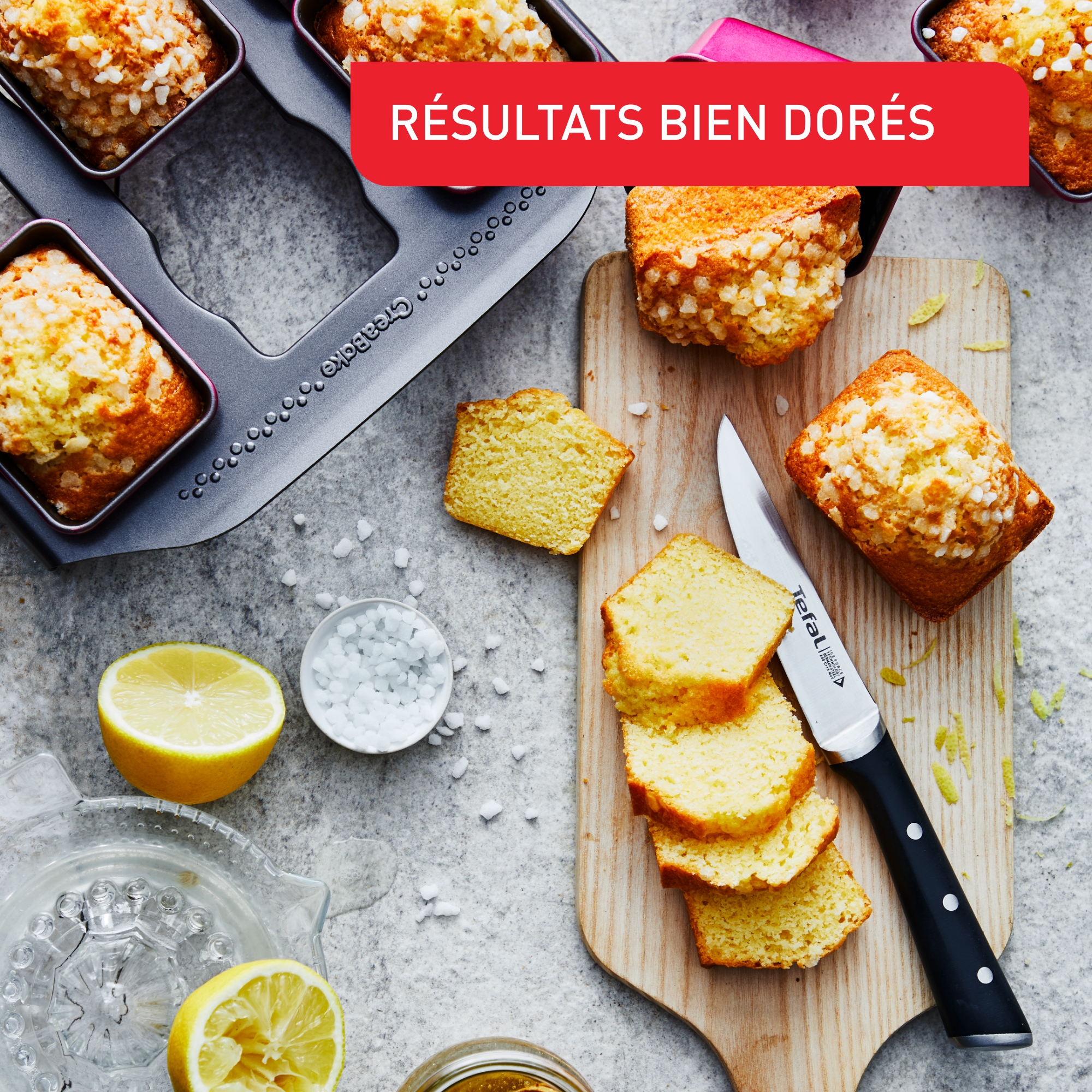 Creabake 3 moules à mini-cakes 8,3x6,5cm