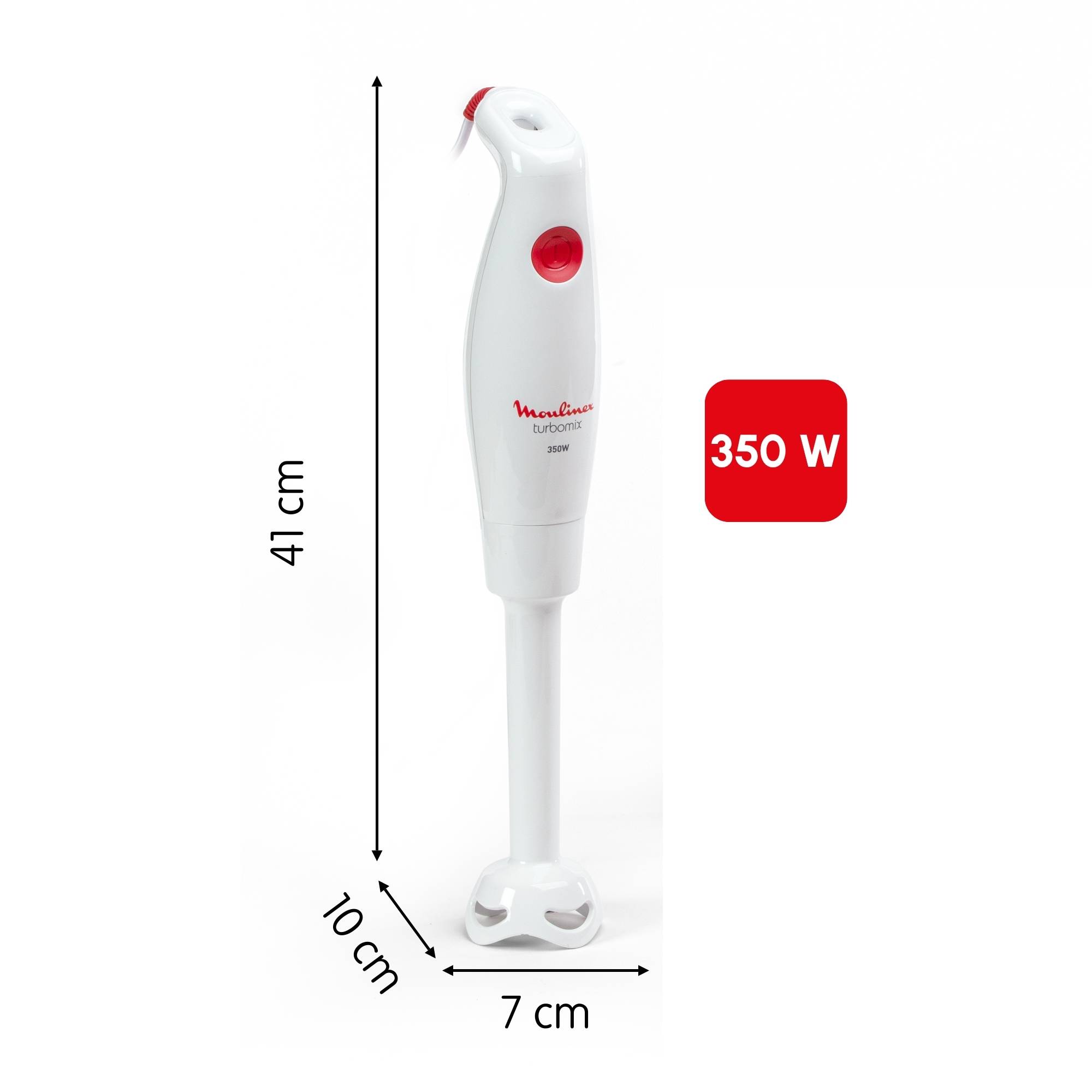 Turbomix, Pied mixeur,  2 lames ZELKROM, 350 W, blanc