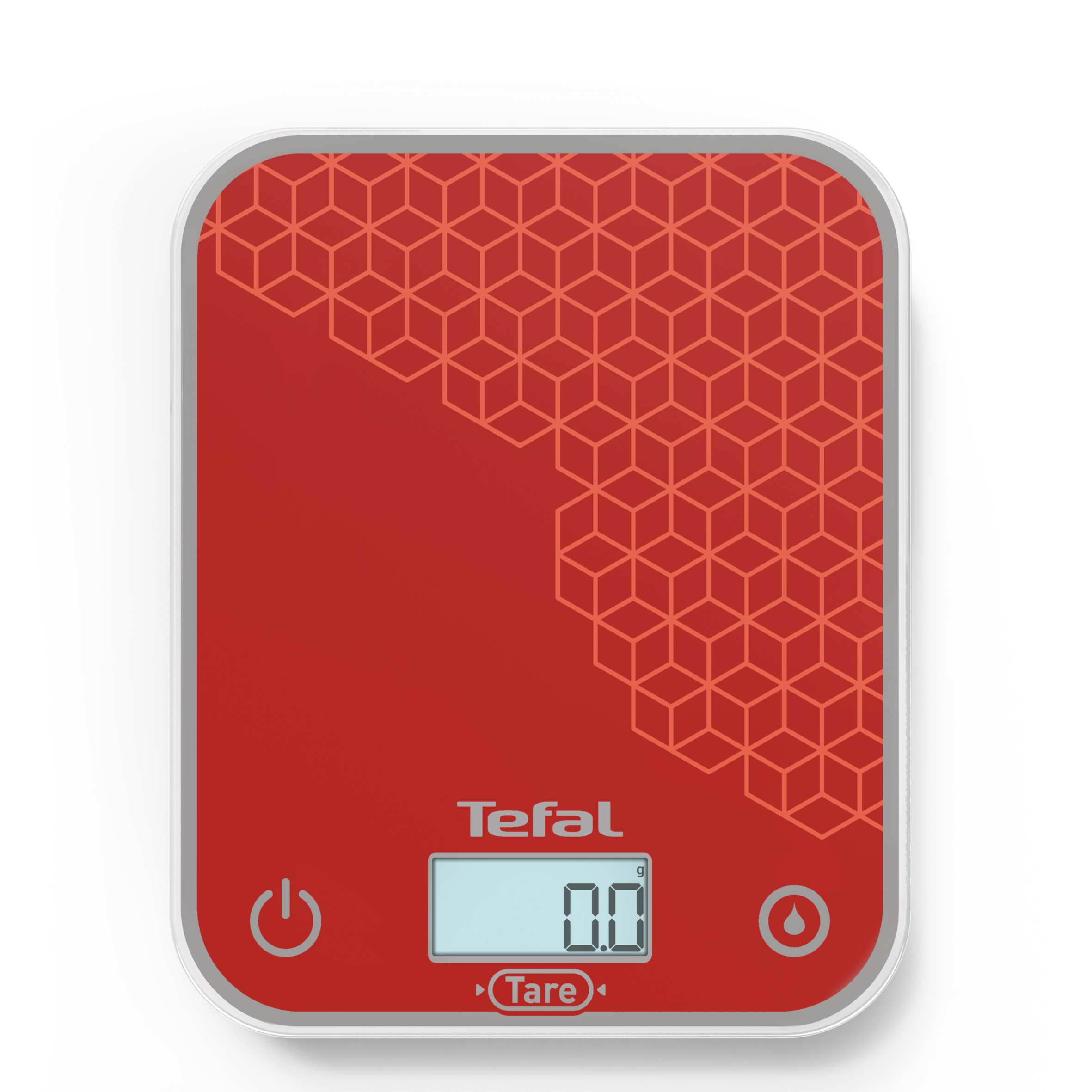 Optiss, Balance de cuisine électronique, jusqu'à 5 Kg, Décor Graphique rouge