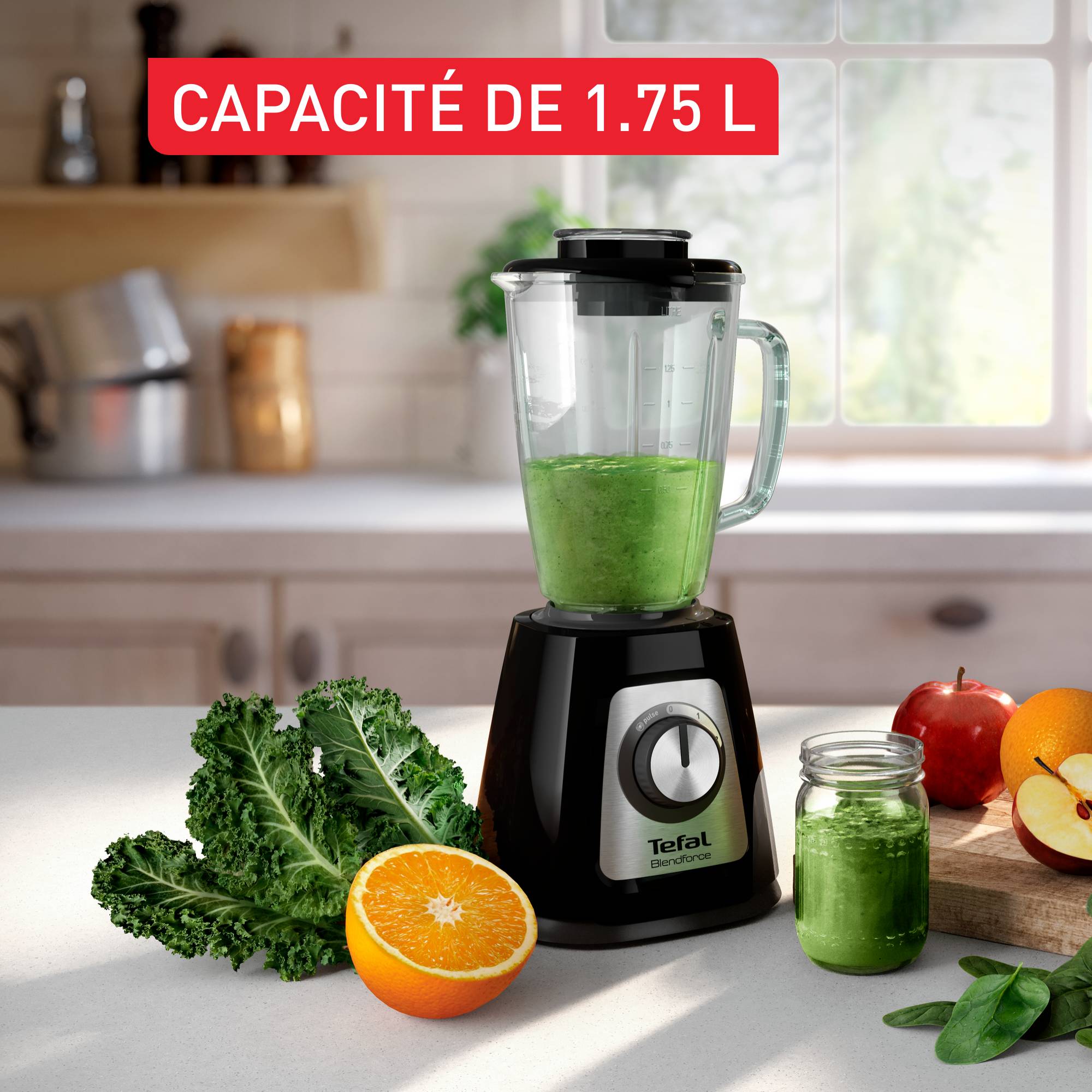 Blendforce, Blender, Bol verre 1,75L, 2 vitesses, 6 lames, 800W