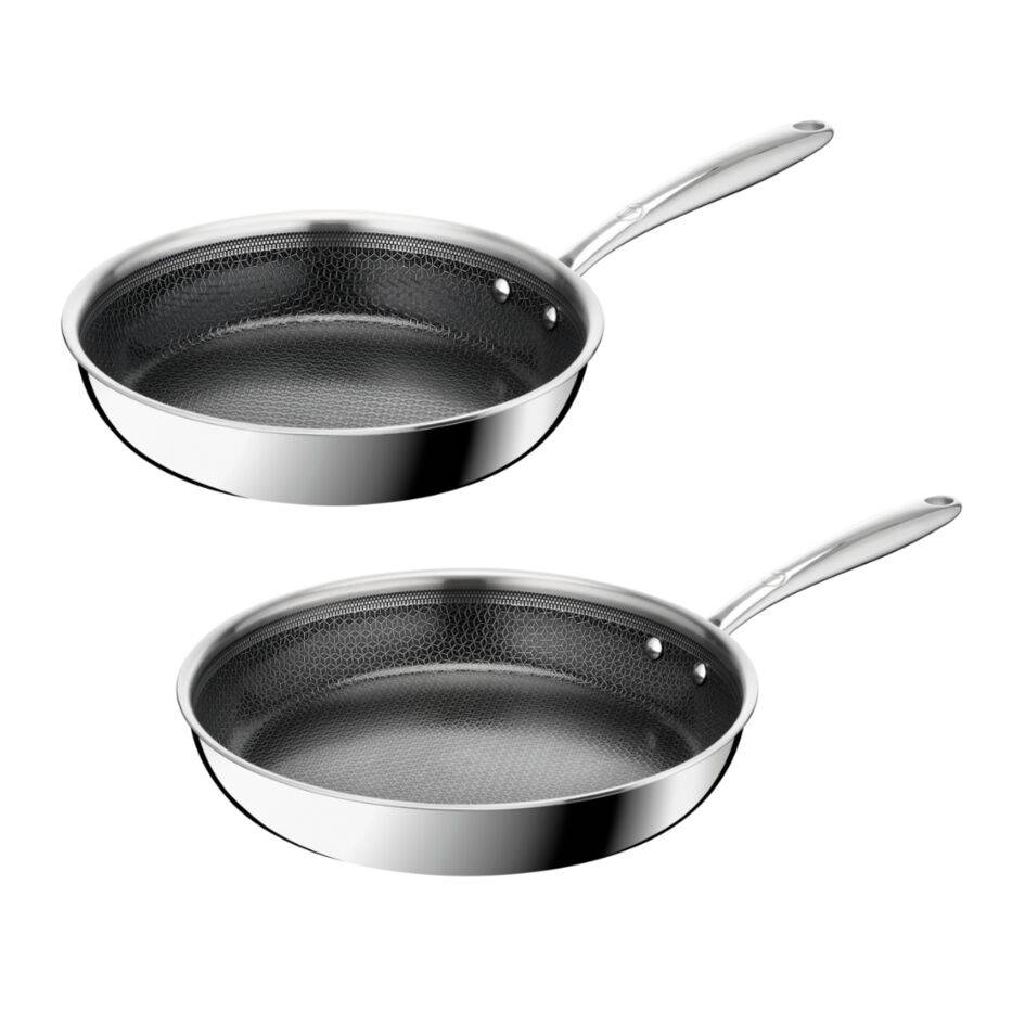 Master Ceram, Lot de 2 poêles 24/28 cm, Saisie parfaite, Cuisson antiadhésive, Induction