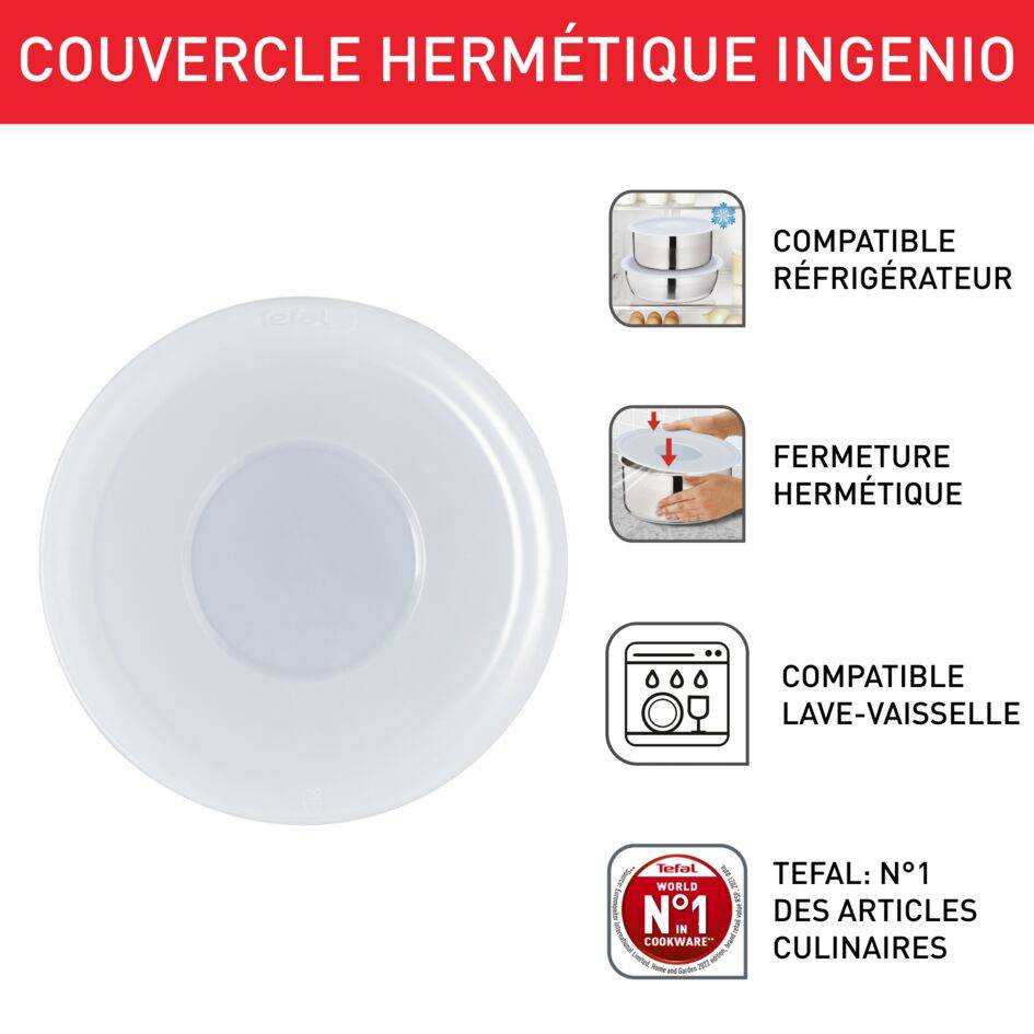 INGENIO Couvercles hermétiques 16/18/20 cm