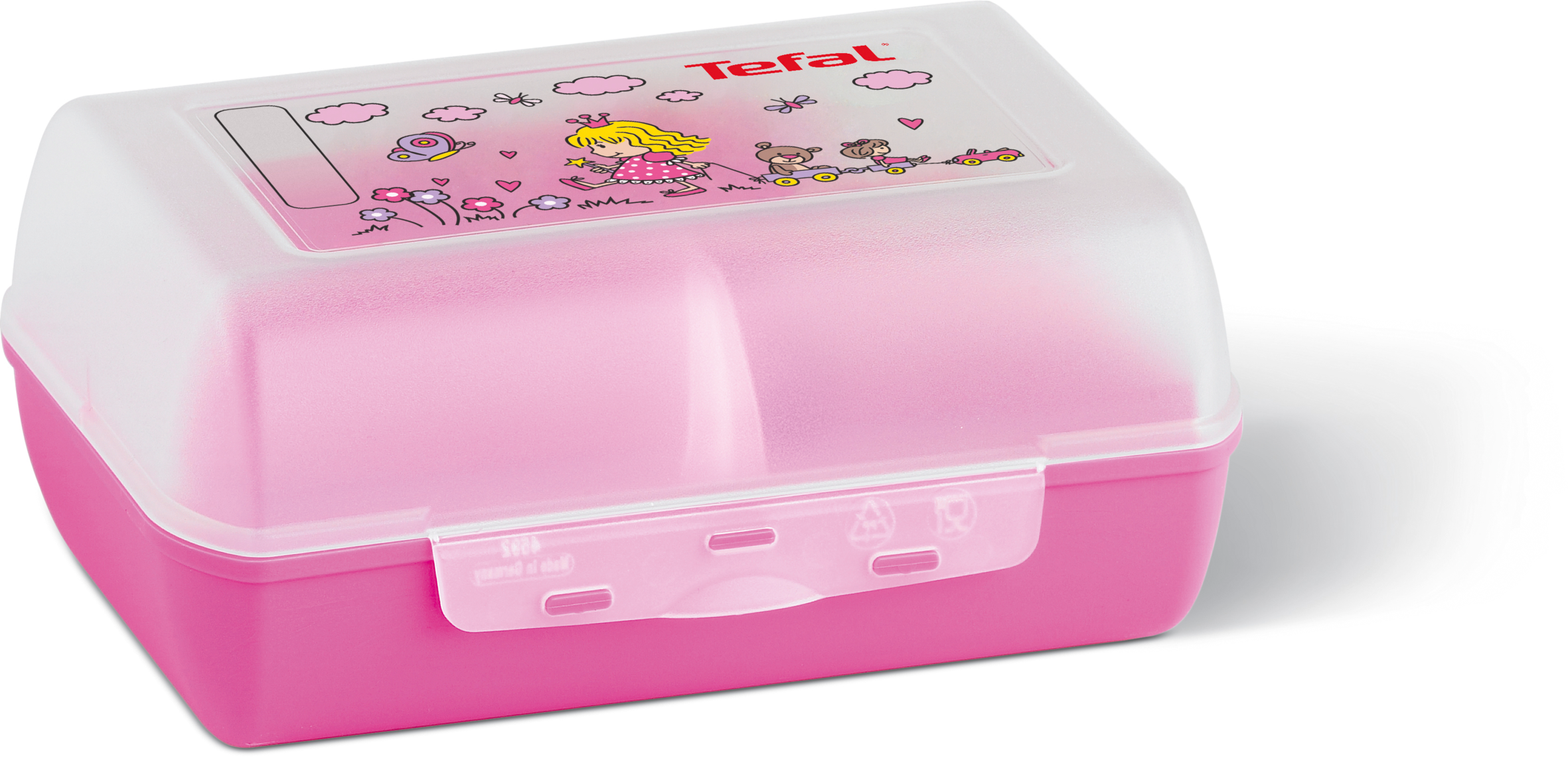 Boite à goûter enfants VARIABOLO rose décor princesse