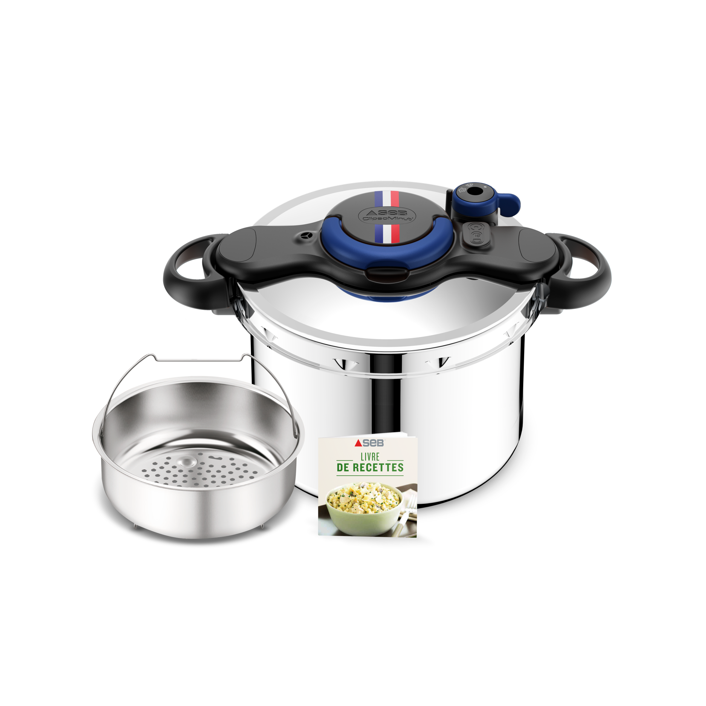 CLIPSOMINUT EASY Cocotte-minute® 9L French Cocotte Induction + livre de 100 recettes