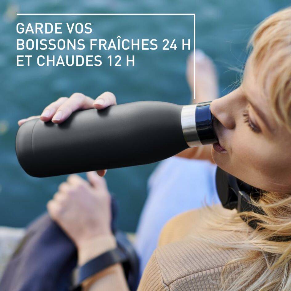 BLUDROP Gourde 0.5 L Noir