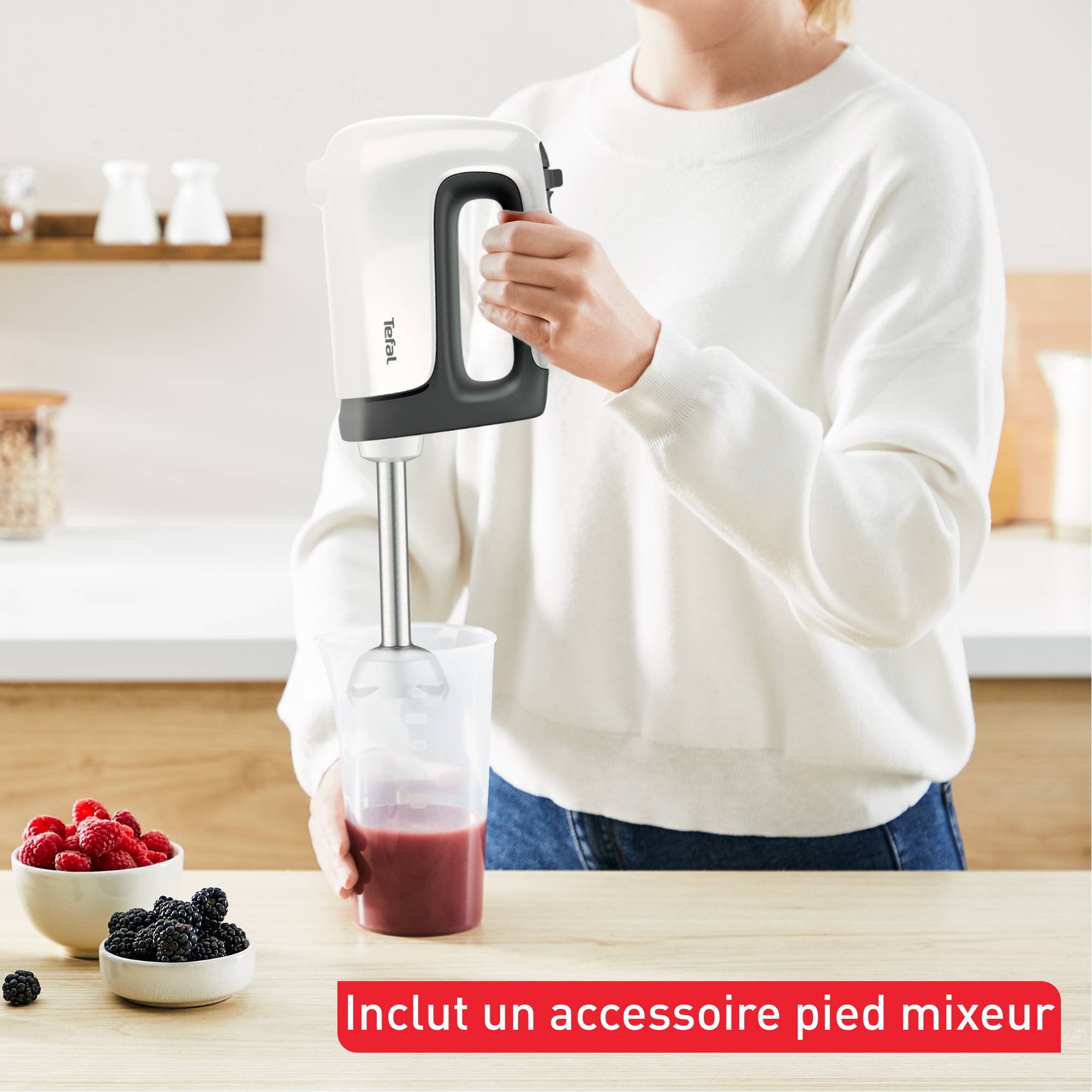 Prep'mix+, Batteur électrique + 2 jeux de fouets + embout pied mixeur, 500W