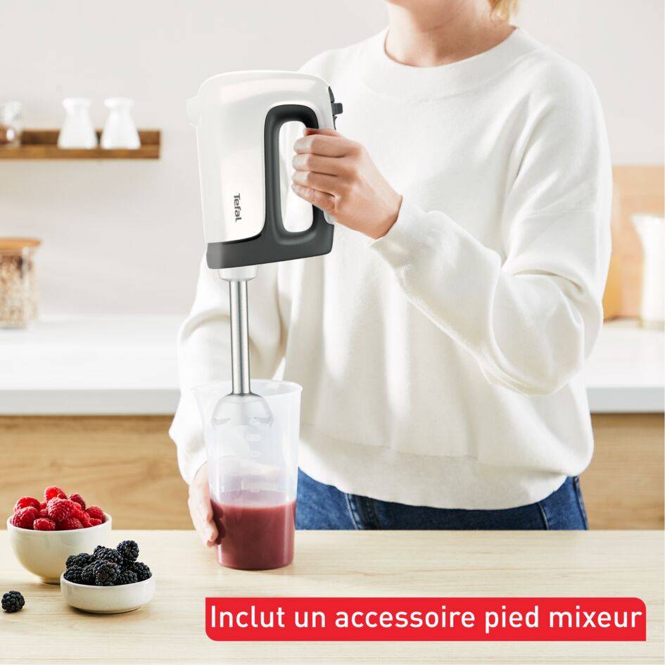 Prep'mix+, Batteur électrique + 2 jeux de fouets + embout pied mixeur, 500W