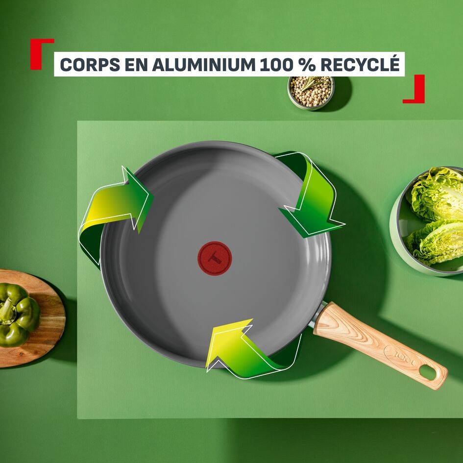 Renew, Sauteuse + couvercle, Céramique, Induction, 24cm