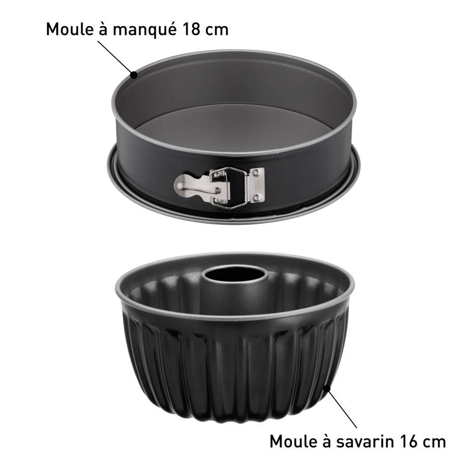 Tefal, Lot 2 moules pour friteuse à air, Démoulage facile, Diffusion optimale de la chaleur