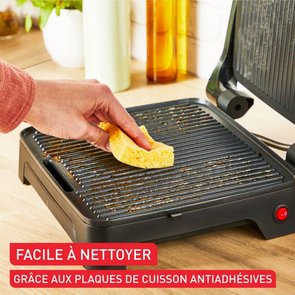 Machine à panini et gril Inicio, Chauffe rapide&nbsp;: 2&nbsp;000&nbsp;W, Plaques de cuisson antiadhésives