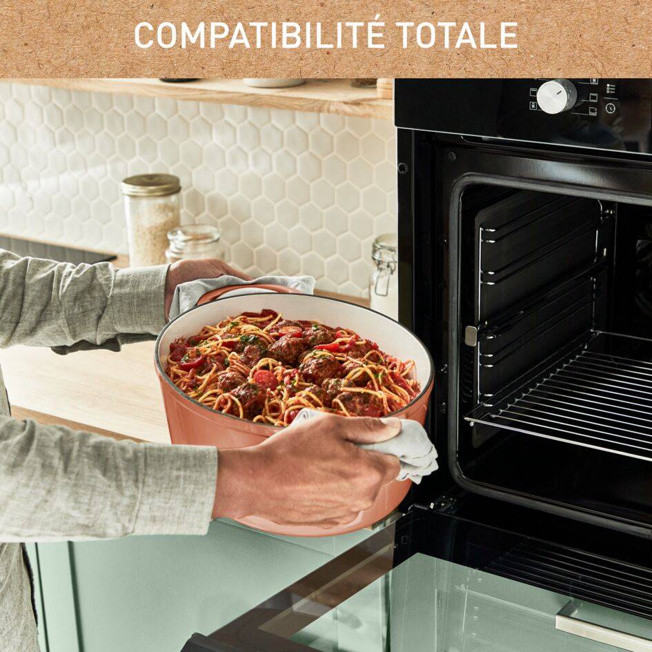 LOV, Cocotte en fonte ovale 34x26 cm, Induction, Four, Éco-conçue, Terracotta