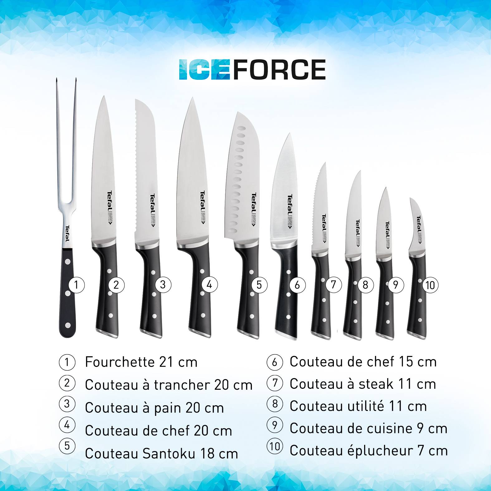 Ingenio Ice Force couteau à trancher 20cm