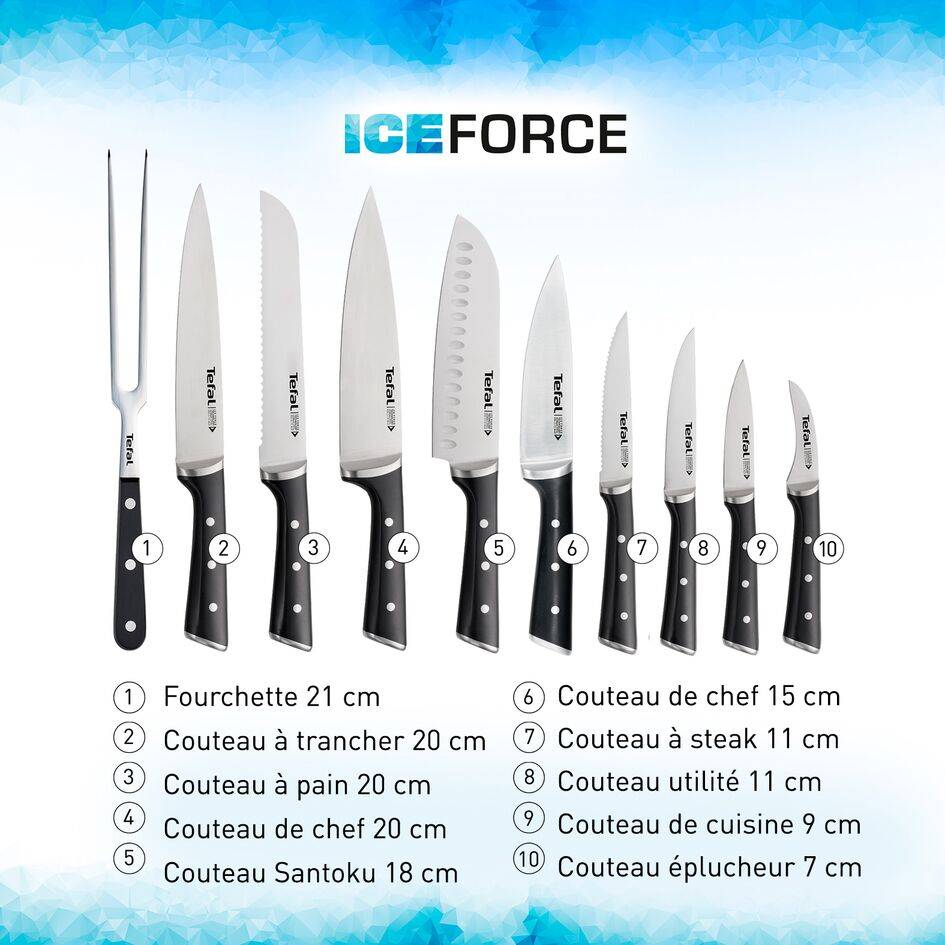 Ingenio Ice Force couteau santoku 18cm