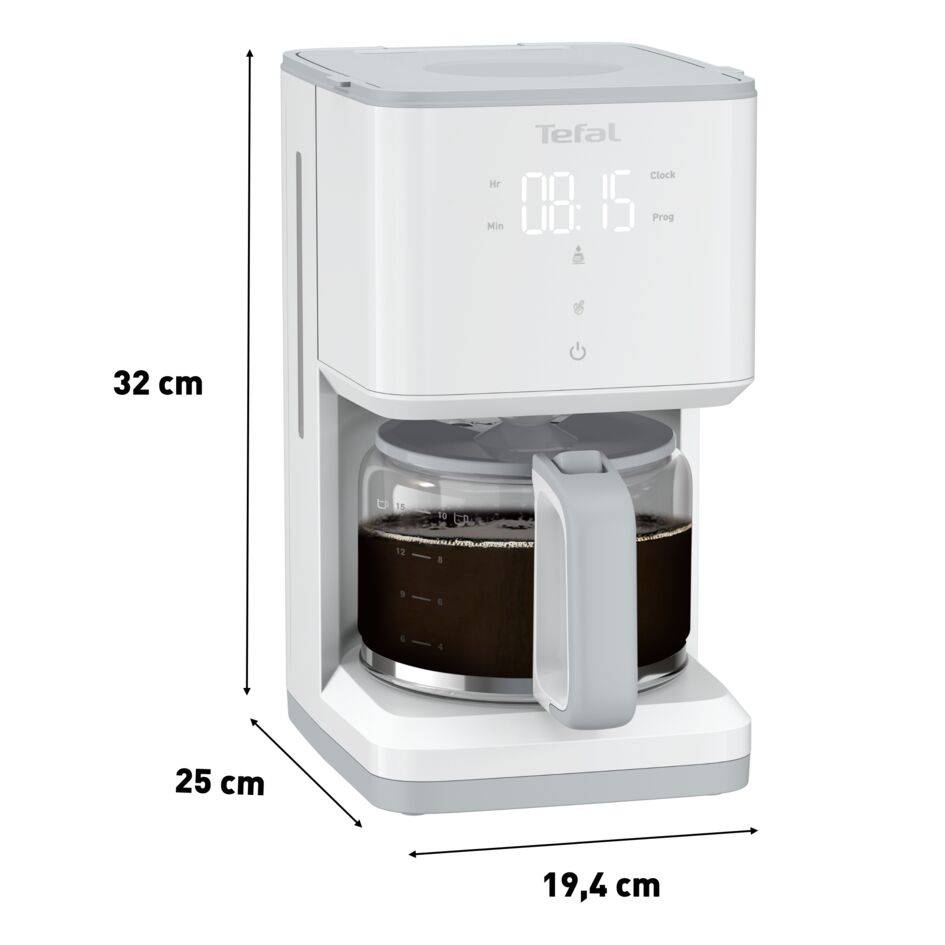 Sense, Cafetière filtre programmable, 1.25 L, 10 à 15 tasses, Arrêt automatique
