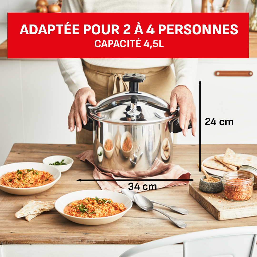 AUTHENTIQUE 4,5 L Cocotte-minute® inox induction
