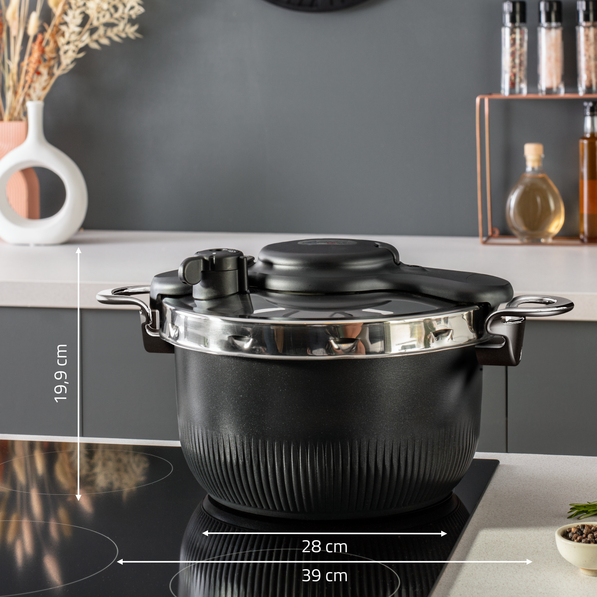 Clipso Tempo 3-in-1 Cocotte-minute, Faitout, Compatible four, Induction