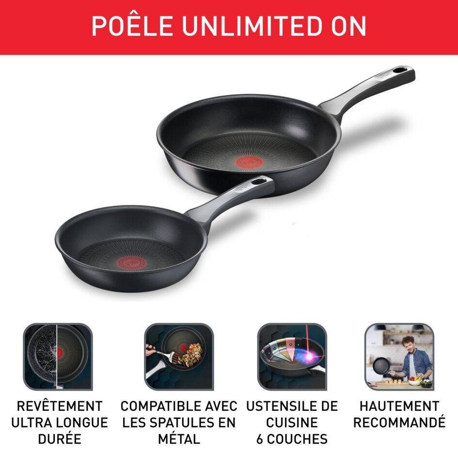 Unlimited set 2 poêles 20/26cm