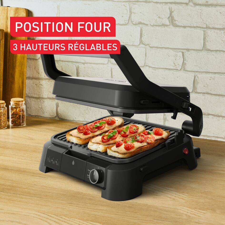 SuperGrill 3-en-1, Gril de contact, Barbecue, Position four