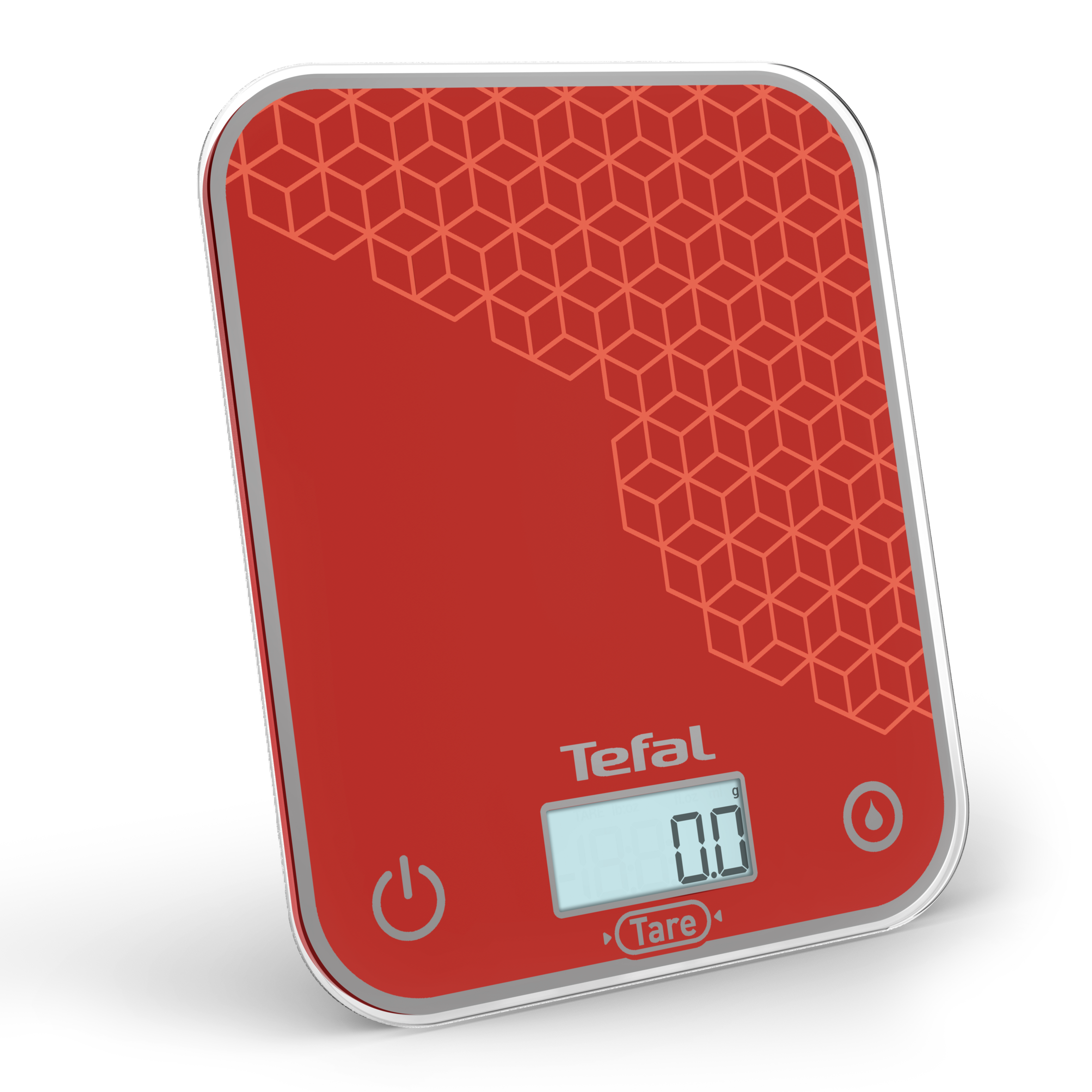 Optiss, Balance de cuisine électronique, jusqu'à 5 Kg, Décor Graphique rouge