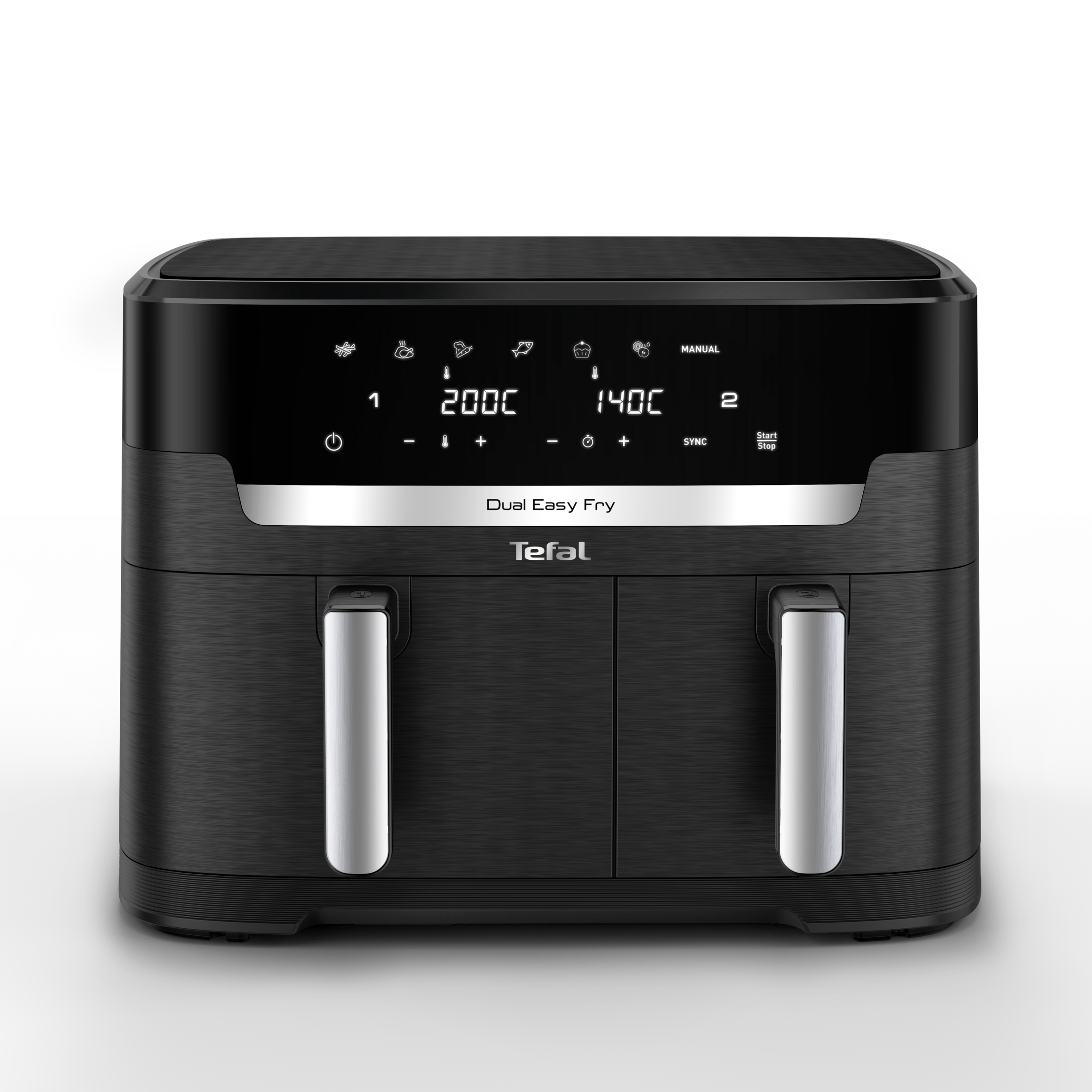 Dual Easy Fry XXL, Air fryer double tiroir, 11L, Jusqu'à 10 personnes