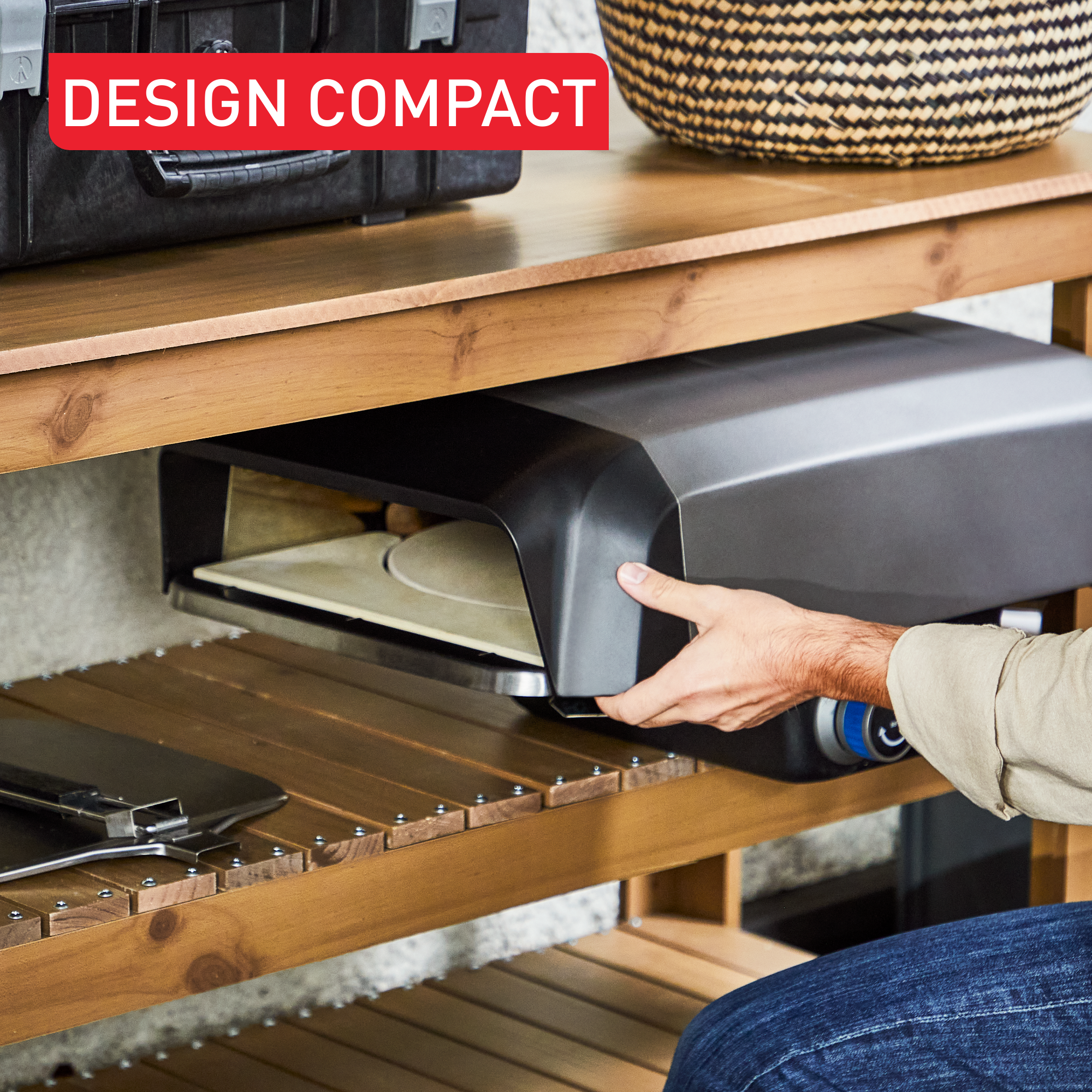 Pizza Pronto, Four à pizza extérieur, Fonctionne au gaz, Pierre rotative 360° pour cuisson uniforme